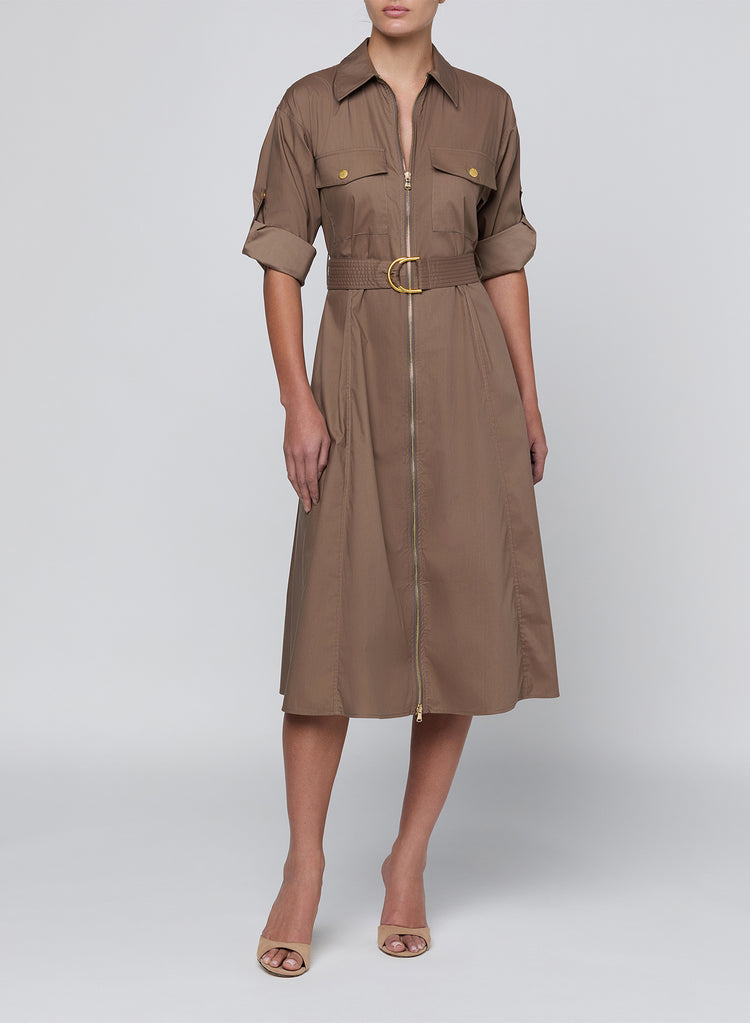 CALLEN MIDI SHIRT DRESS