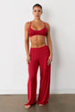Vitality Float Rib Boxer Pant - Crimson