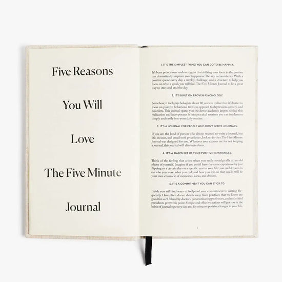 The Five Minute Journal Yellow - Daily Guided Gratitude