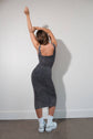 Cloud II™ Rib Basic Midi Dress - Iron Washed