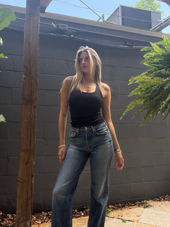 Sasha Scoop Tank - Black