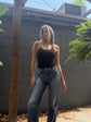 Sasha Scoop Tank - Black