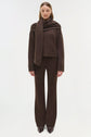 Elson Wool Cashmere Scarf Sweater - Chocolate