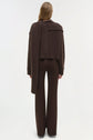 Elson Wool Cashmere Scarf Sweater - Chocolate