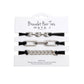 2-in-1 Bracelet Hair Tie Set - Black/Silver