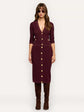 Melania Pointelle Knit Skirt - Deep Port/Gold (PRE-SALE)