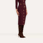 Melania Pointelle Knit Skirt - Deep Port/Gold (PRE-SALE)