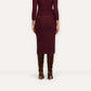 Melania Pointelle Knit Skirt - Deep Port/Gold (PRE-SALE)