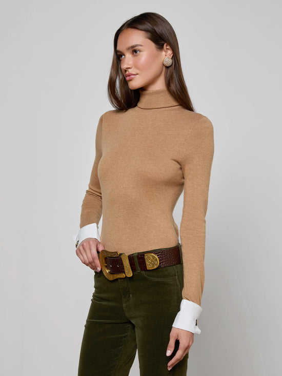 Flora Poplin Cuff Sweater