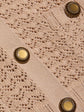 Orla Pointelle Knit Cardigan - Light Cappuccino/Gold