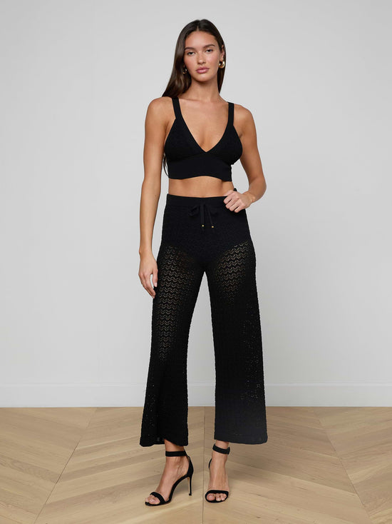 Gaelle Pointelle Knit Pant