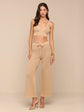 Gaelle Pointelle Knit Pant - Light Cappuccino