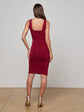 Soleil Knit Dress - Black Cherry/Gold