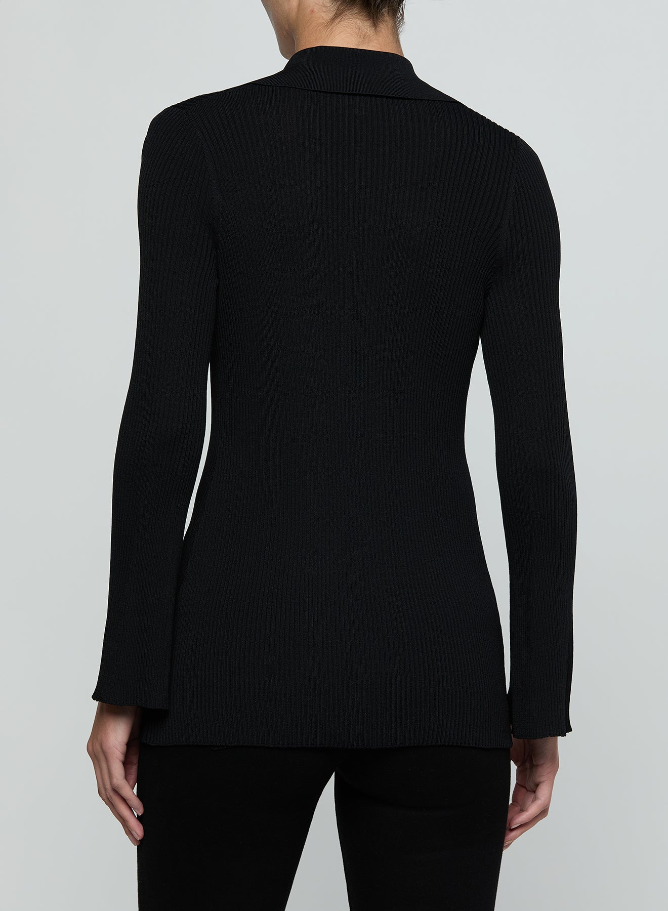 KAYE RIB COLLARED CARDIGAN