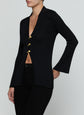 KAYE RIB COLLARED CARDIGAN