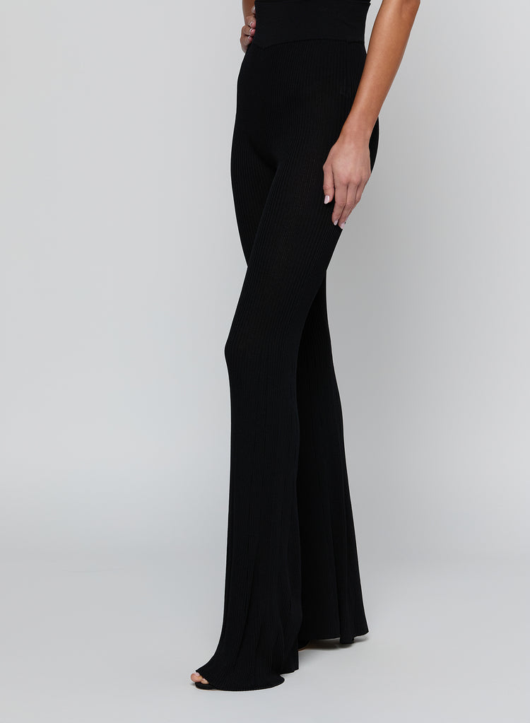 CONAN RIB KNIT FLARE PANT
