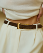 No. 10 - Chocolate Suede & Gold Belt