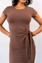Vitality Daydream® Tie Midi Dress - Cocoa Marl