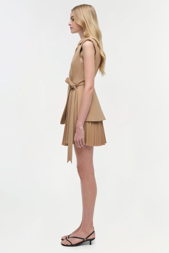 Eman Pleated Mini Dress