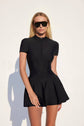 VIENNA LOW-ZIP CORSET DRESS - BLACK (PRE-SALE)