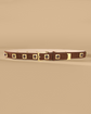 No. - 2 Chocolate Suede Studded Belt