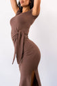 Vitality Daydream® Tie Midi Dress - Cocoa Marl