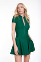 VIENNA LOW-ZIP CORSET DRESS - EMERALD (PRE-SALE)