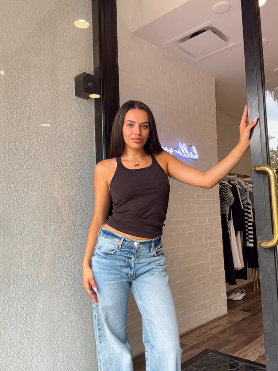 Jamie Rib Tank - Black