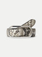 Snake-Embossed Loop Belt