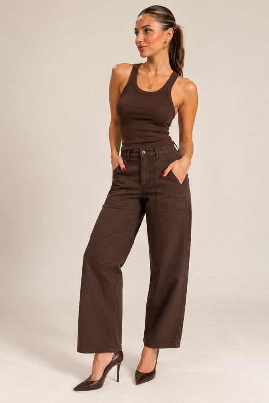 Anouk Utility Pant - Chocolate