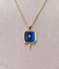 Art Deco Pendant Necklace - Blue