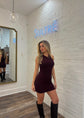 Sunset Mini Dress - Merlot