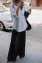 LACE MAXI SKIRT - Black