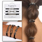 2-in-1 Bracelet Hair Tie Set - Black/Silver