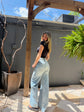 Alexa Wide Leg Jean - Sea Breeze