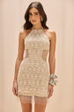 Crochet Bloom Halterneck Mini Dress (PRE-SALE)