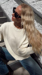 Suzy Boyfriend Crewneck Sweater - Off White