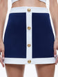 Colton Colorblock Button Mini Skirt