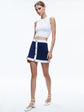 Colton Colorblock Button Mini Skirt
