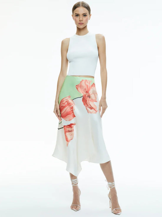Harmony Drapey Slit Asymmetric Skirt