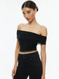 Isadola Over The Shoulder Ruched Top