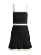 Clarine Square Neck Pleated Mini Dress