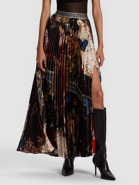 KATZ PLEATED MAXI SKIRT