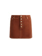 Joss High Rise Button Front Corduroy Skirt