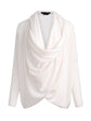 JULES CASHMERE DRAPED PULLOVER - Ecru