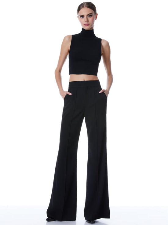 Dylan High Waist Wide Leg Pant - Black