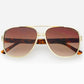 Carter Medium Aviator Sunglasses - Brown (PRE-SALE)