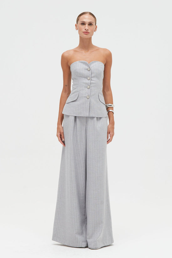 Metallic Pinstripe Pant