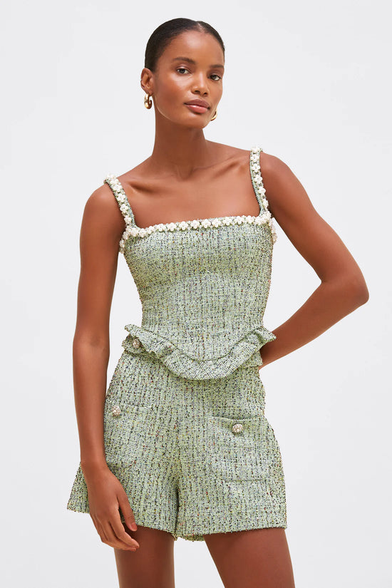 Crystal Tweed Top