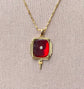 Art Deco Pendant Necklace - Red